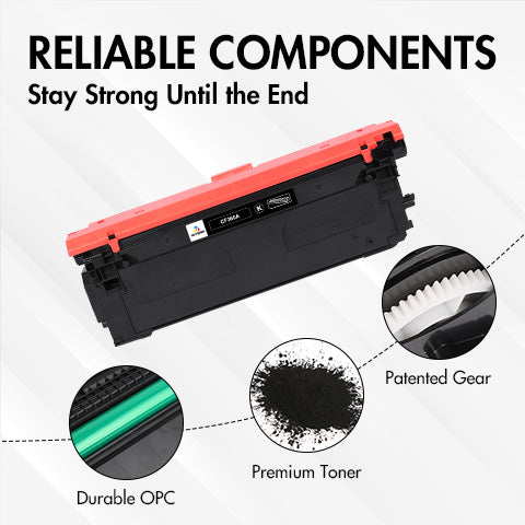 CF360A - Remanufactured HP 508A Black Toner Cartridge - Standard Yield