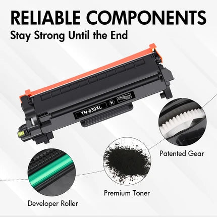 TN830XL reliable toner components for Brother MFC-L2900DW