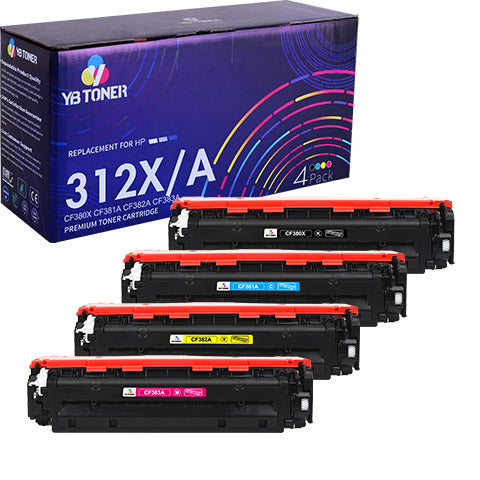 hp 312x 312a toner cartridge set 4-pack
