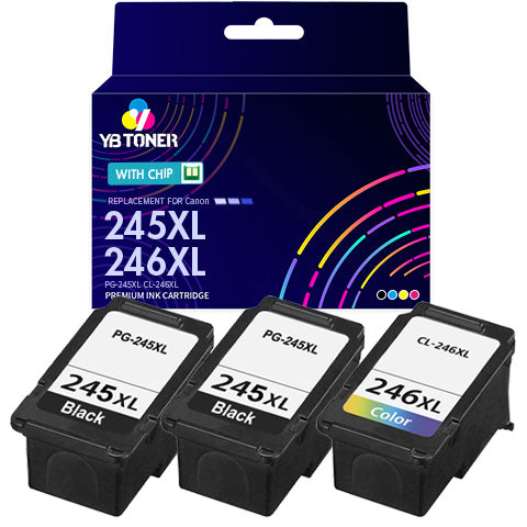 Canon 245XL 246XL Ink Combo Pack of 3