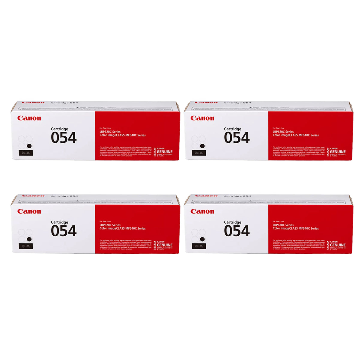 Original Canon 054 and 054H Black Toner Cartridges – Standard and High Yield