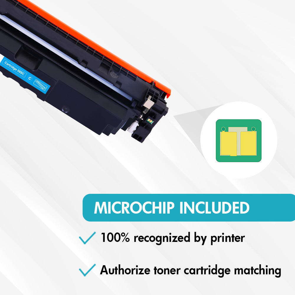 Compatible Canon 069 Cyan Toner Cartridge - Standard Yield - 5093C001 - Displays Toner Level