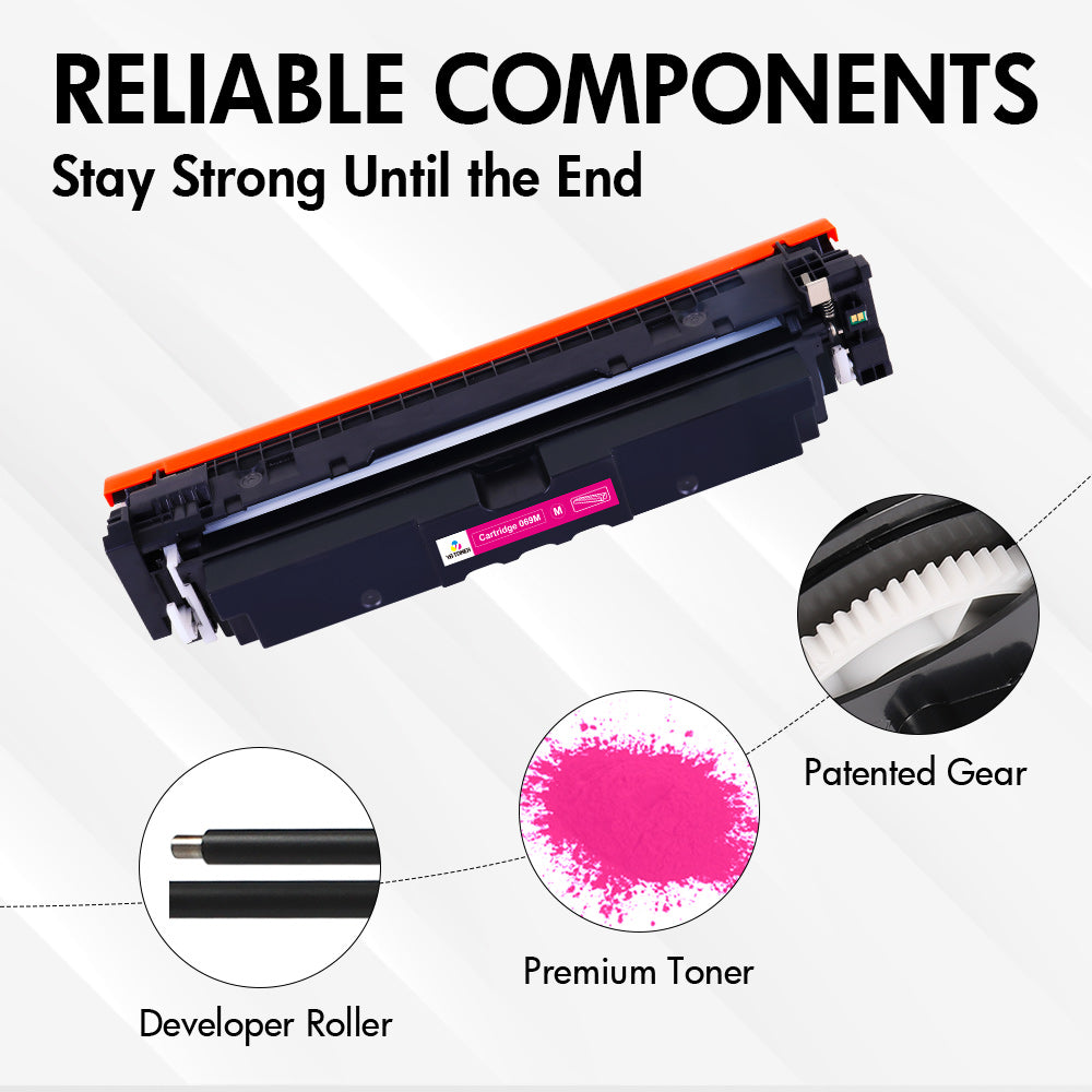 Compatible Canon 069 Magenta Toner Cartridge - Standard Yield - 5092C001 - Displays Toner Level