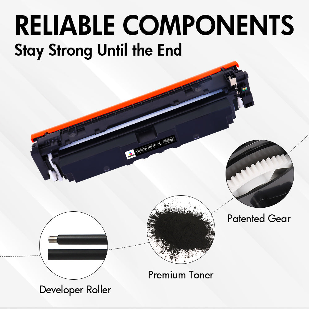 Compatible Canon 069H Black Toner Cartridge - High Yield - 5098C001 - Displays Toner Level