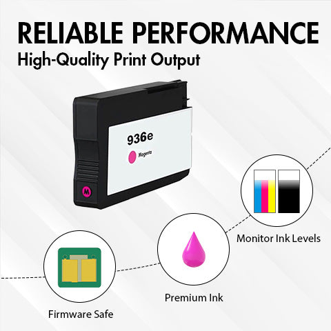HP 936e Magenta Ink Cartridges