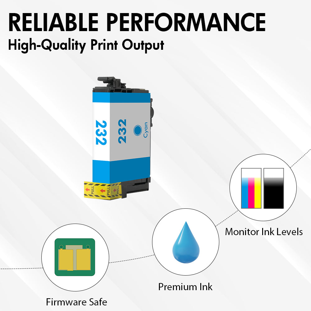 Compatible Epson 232 Cyan Ink Cartridge - T232220-S