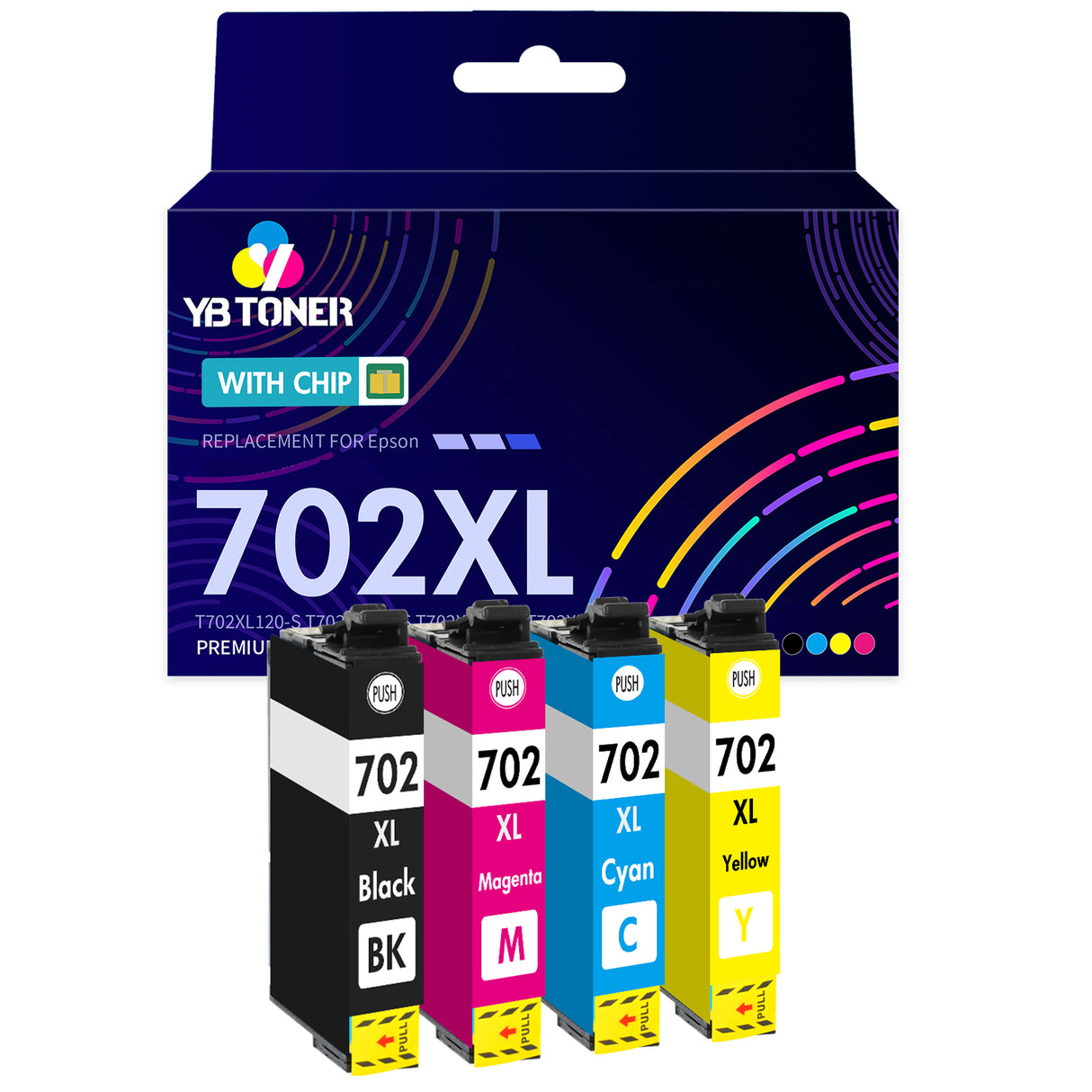 The Epson 702XL Ink Value Pack of 4 - High Yield