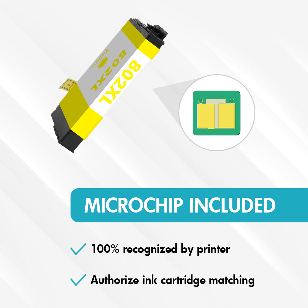 Compatible Epson 802XL Yellow Ink Cartridge (T802XL420) - High Yield