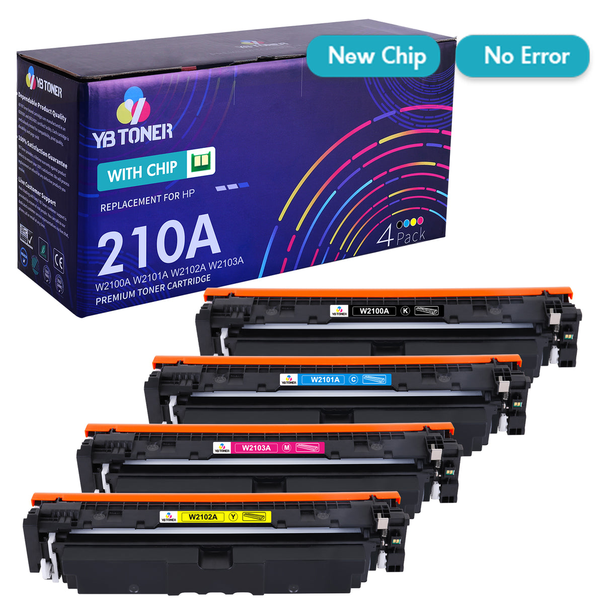 HP Color LaserJet Pro 4202dw Toner Cartridges - Compatible HP 210A 210X Toner