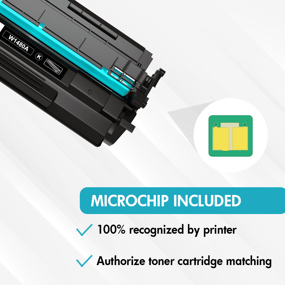 W1480A - Replacement HP 148A Toner Cartridge(Black) - With Chip | Displays Toner Level