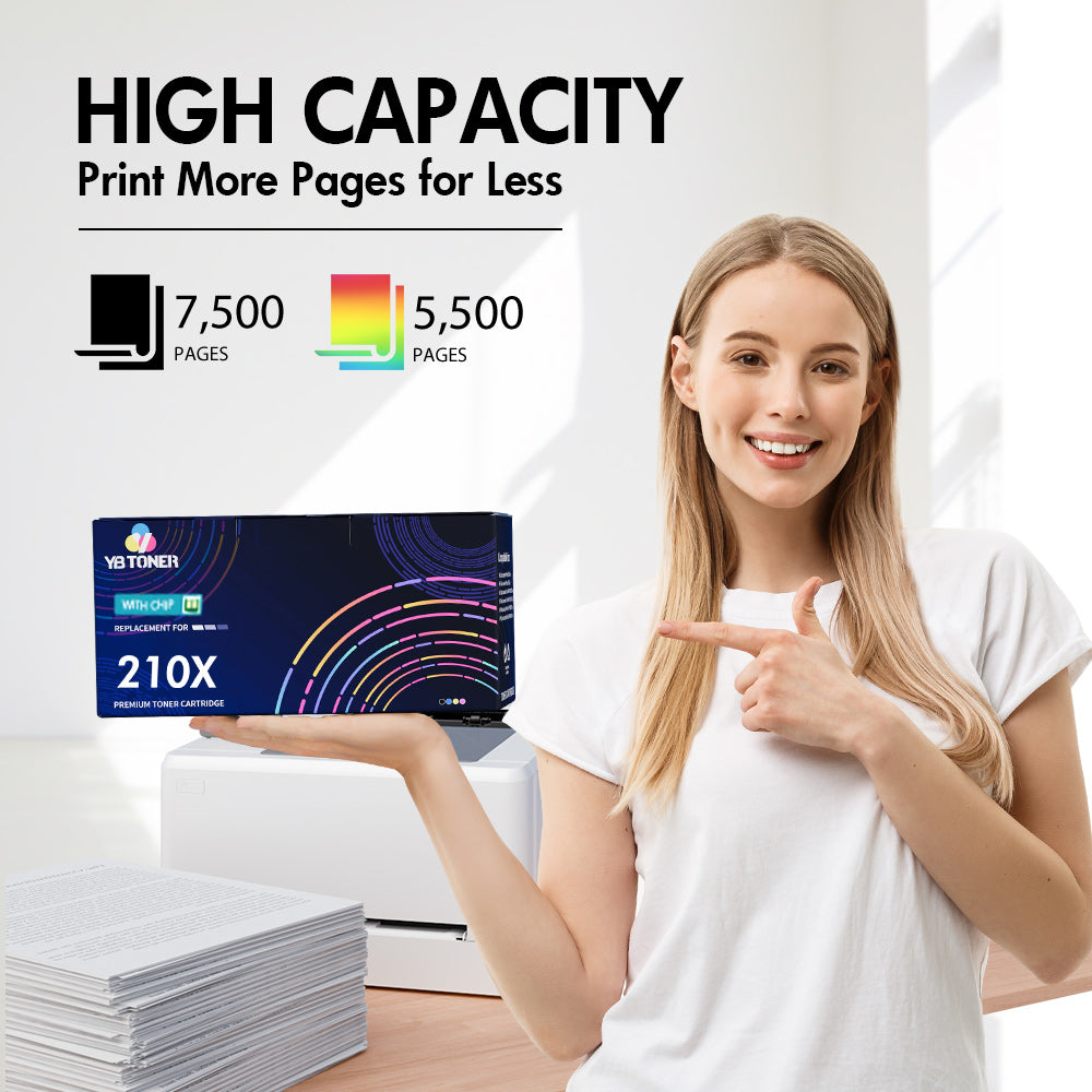 Compatible HP 210X Toner Set (Smart Chip) | W2100X W2101X W2102X W2103X | Displays Toner Levels