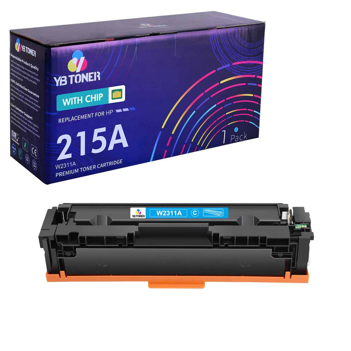 W2311A - Compatible HP 215A Cyan Toner Cartridge - With Chip