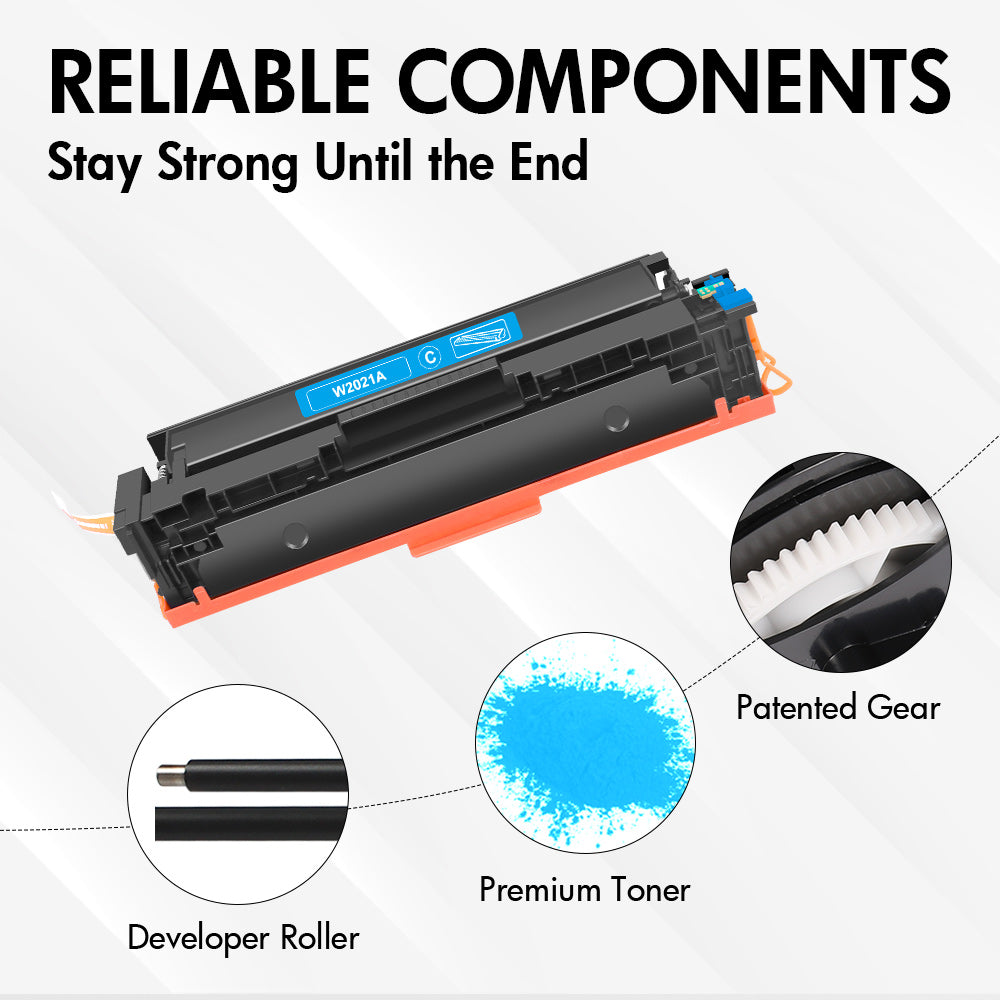 W2021A - Compatible HP 414A Cyan Toner Cartridge - With Chip