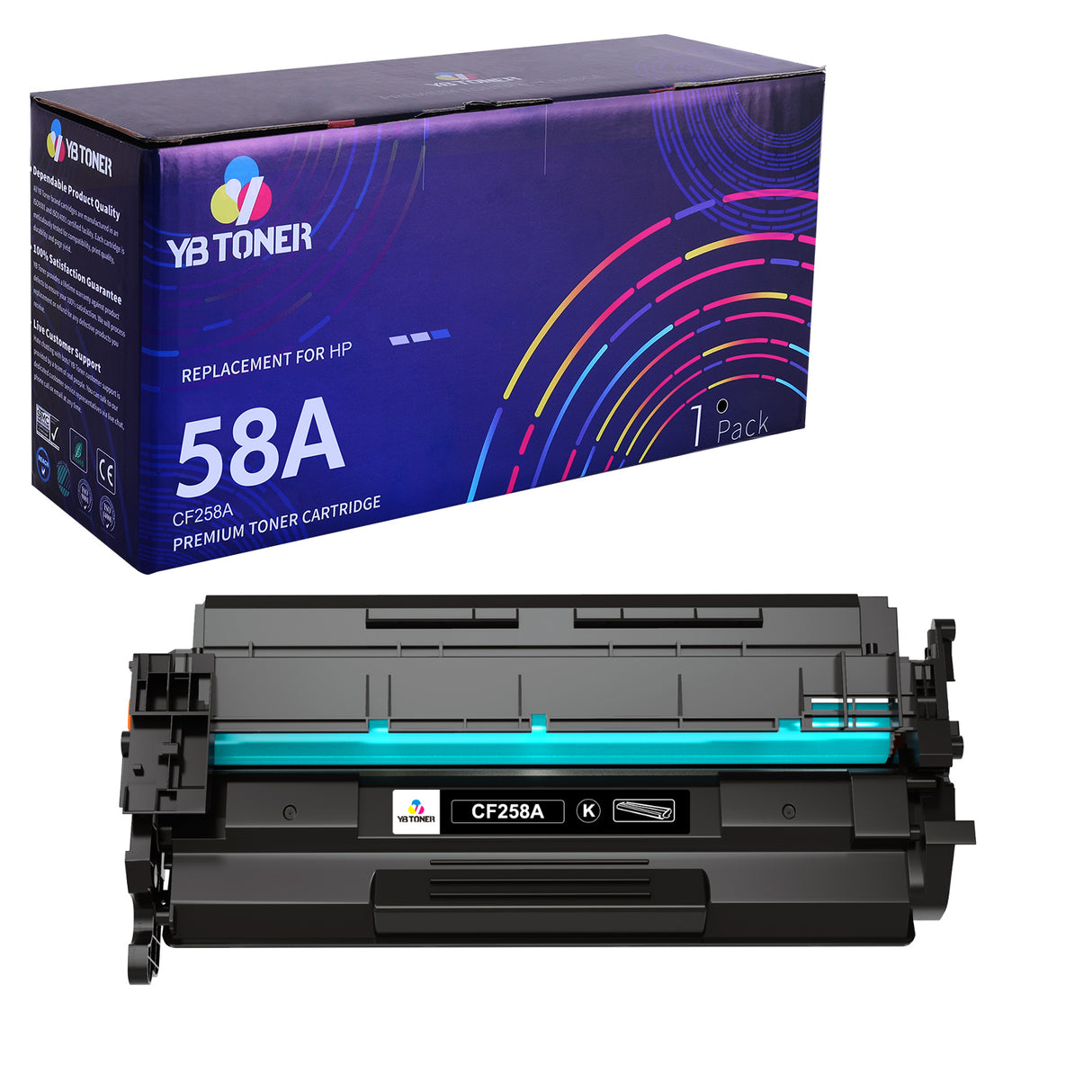 (No Chip)Compatible HP 58A Toner Cartridge - CF258A - Standard Yield