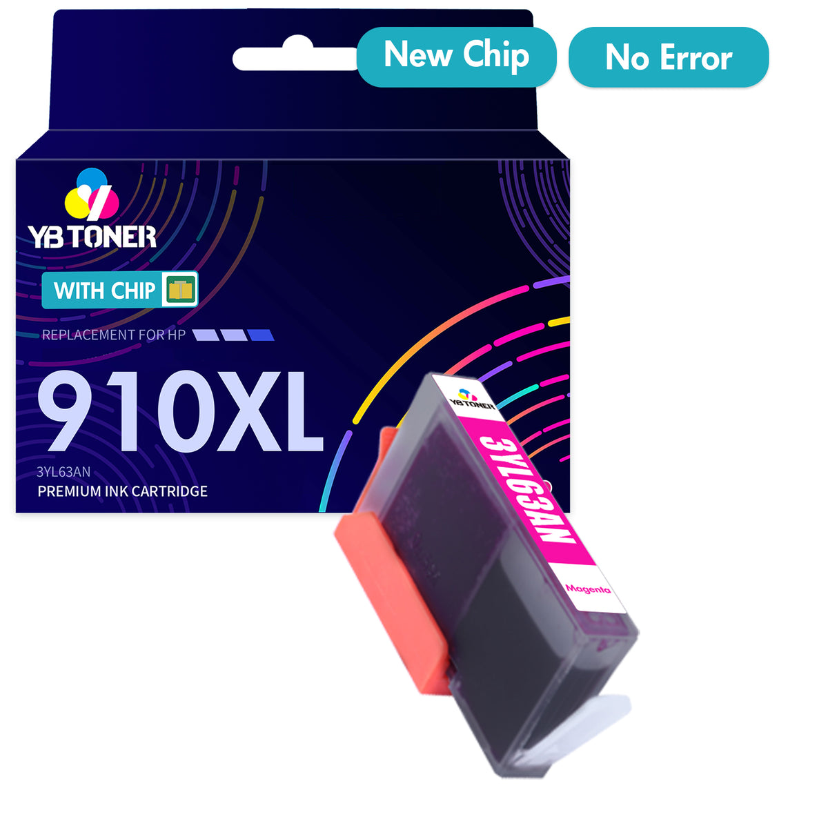 Compatible HP 910XL Magenta Ink Cartridge - 3YL63AN