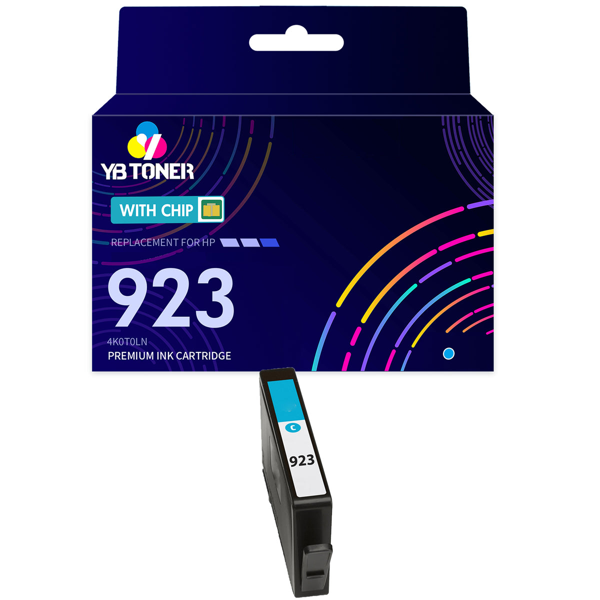 Compatible HP 923 Cyan Ink Cartridge – 4K0T0LN – With Chip – Standard Yield