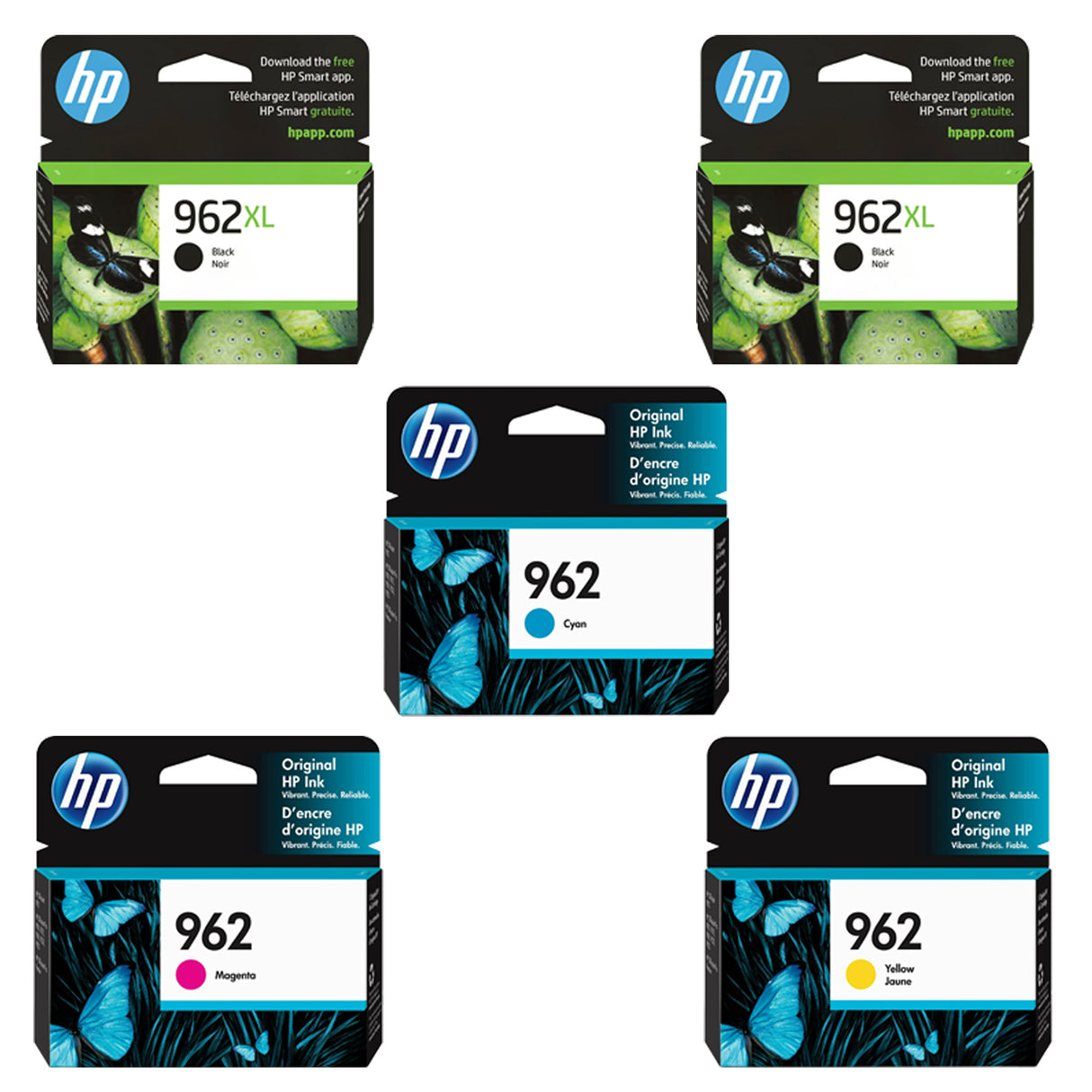 Original HP 962 Ink Cartridge Combo Pack of 5 - Standard Yield