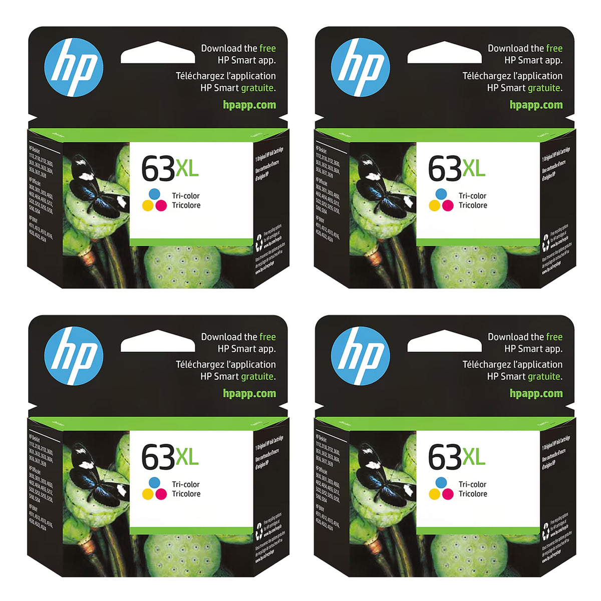 Original HP 63XL Tri-Color Ink Cartridge - High Yield - F6U63AN