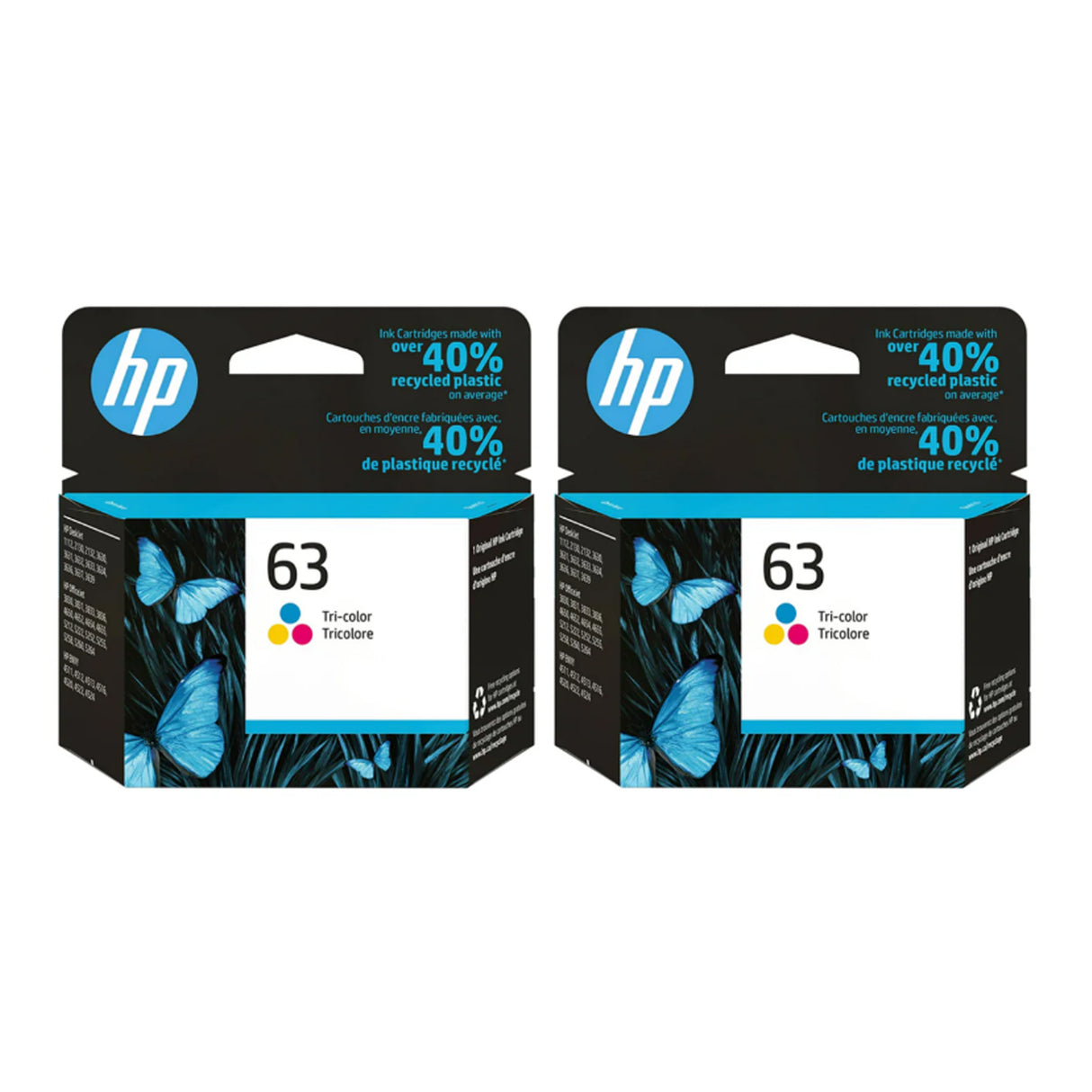 Original HP 63 Tri-Color Ink Cartridge - Standard Yield - F6U61AN