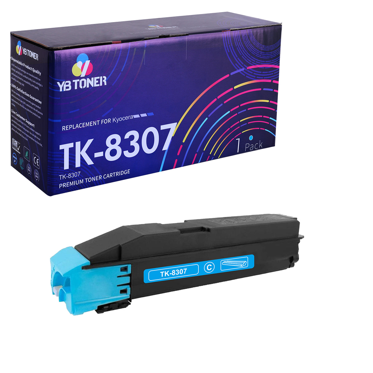 Compatible Kyocera TK-8307 Cyan Toner Cartridge