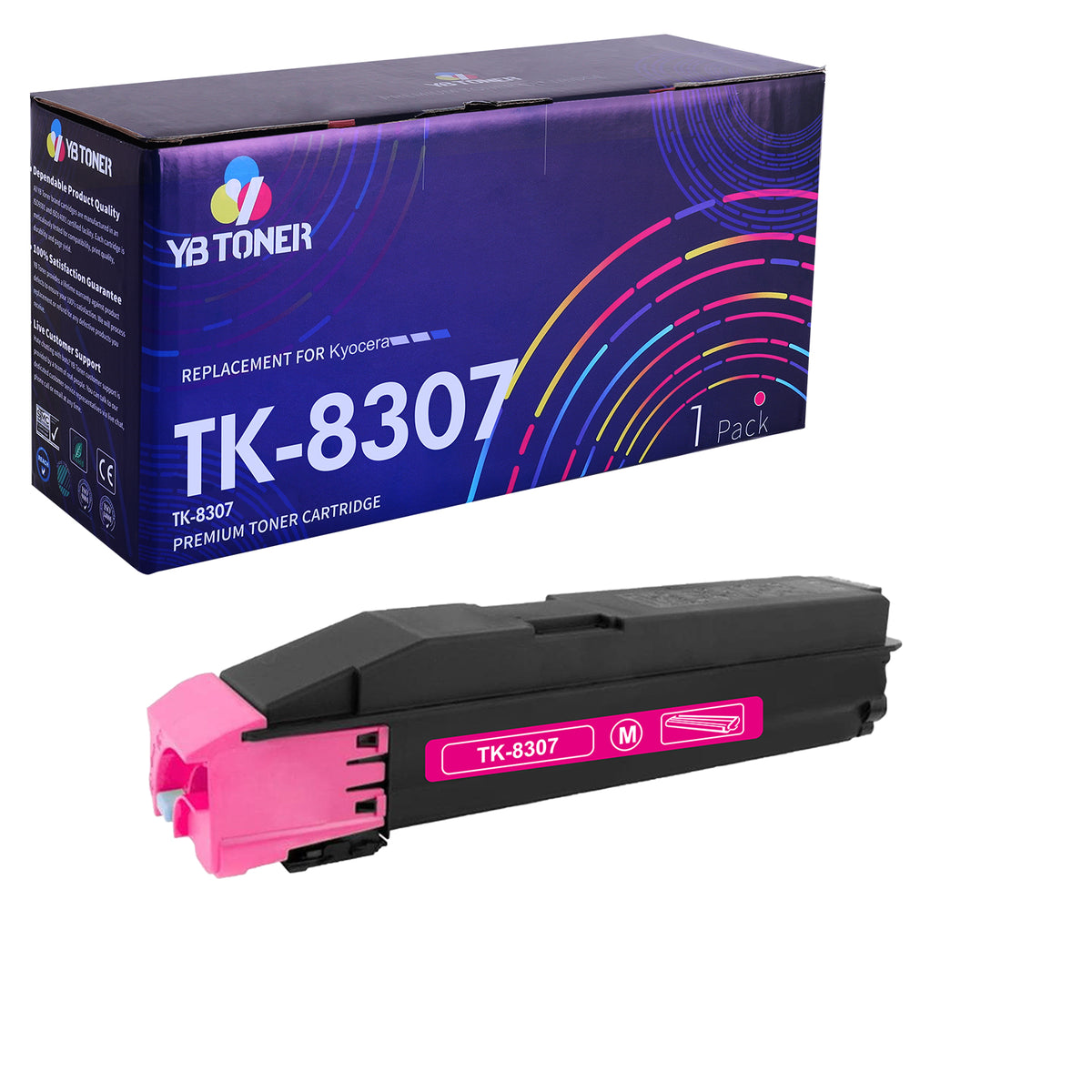 Compatible Kyocera TK-8307 Magenta Toner Cartridge