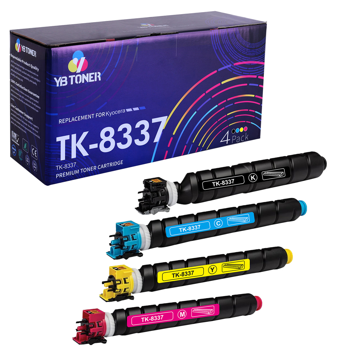 Compatible Kyocera TK-8337 Toner Cartridges 4-Pack for 3252ci/3253ci