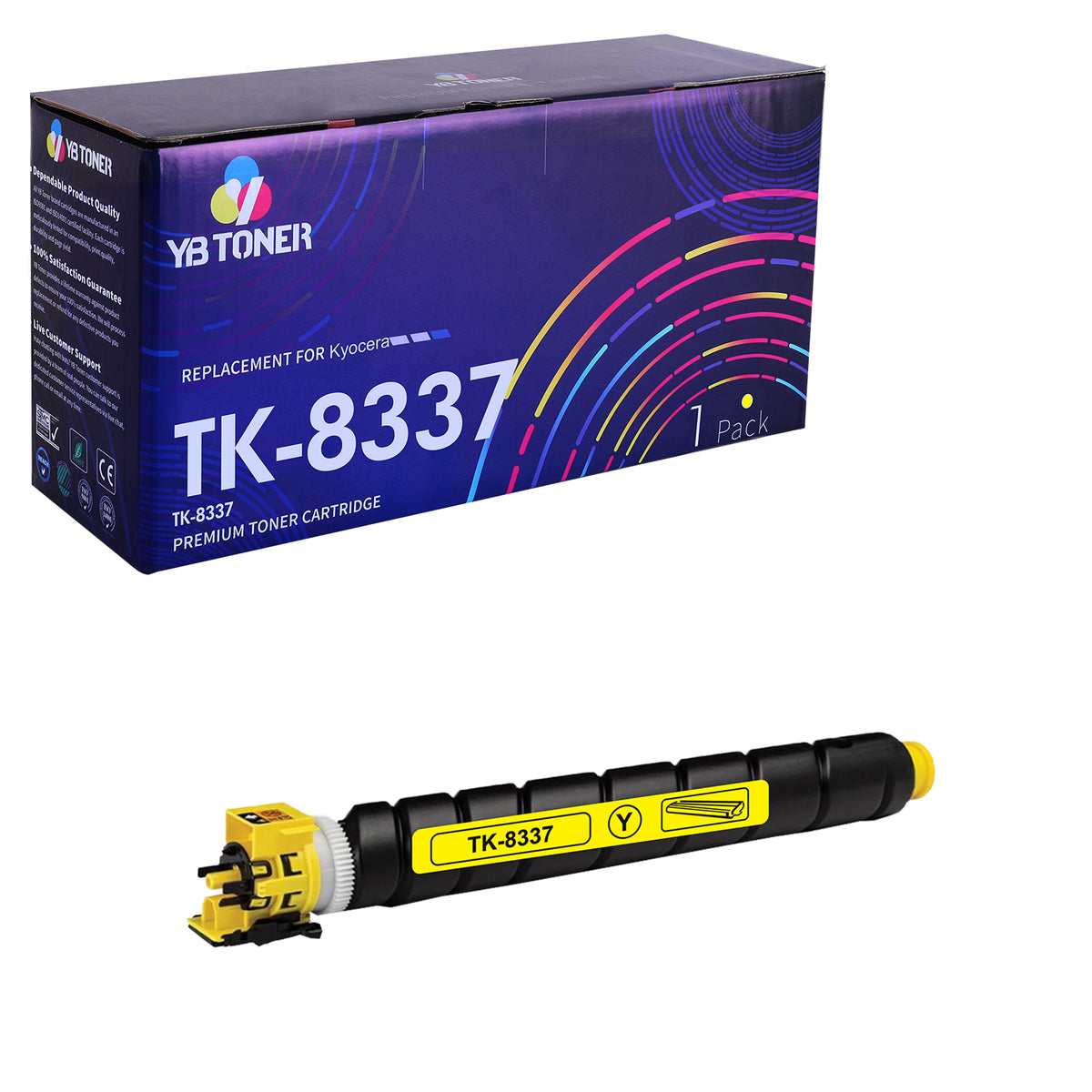 Compatible Kyocera TK-8337 Yellow Toner Cartridge