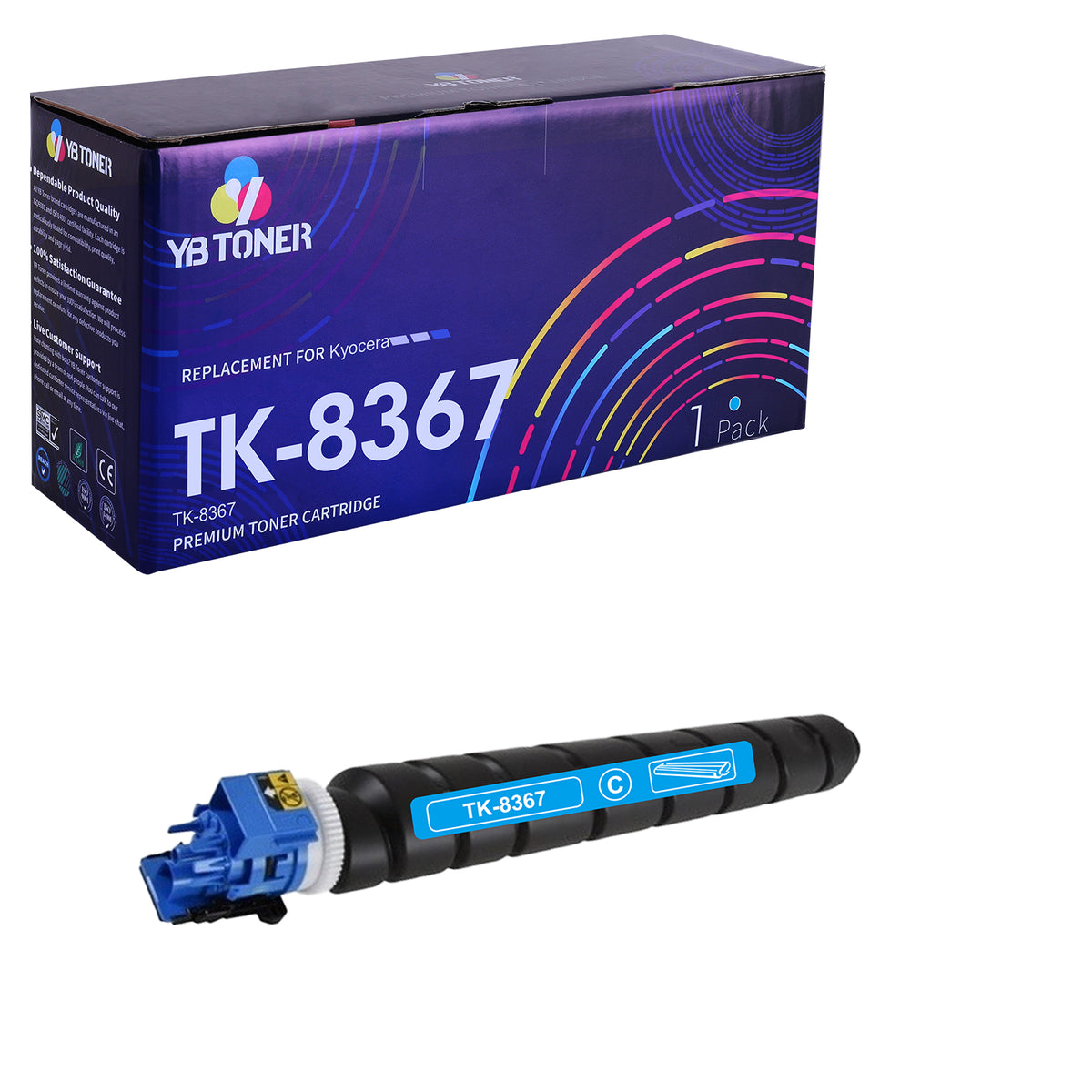 Compatible Kyocera TK-8367 Cyan Toner Cartridge