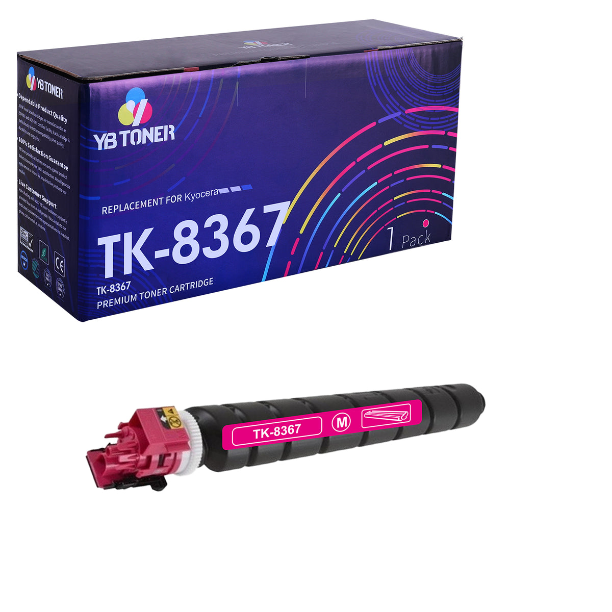 Compatible Kyocera TK-8367 Magenta Toner Cartridge