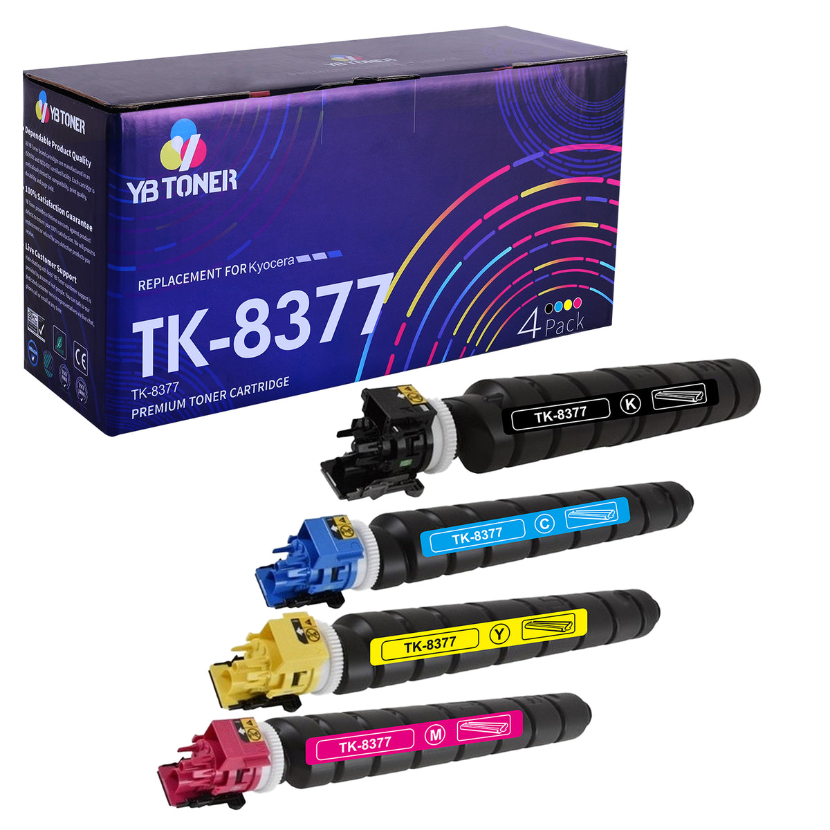 Compatible Kyocera TK-8377 Toner Cartridges 4-Pack for 3554ci