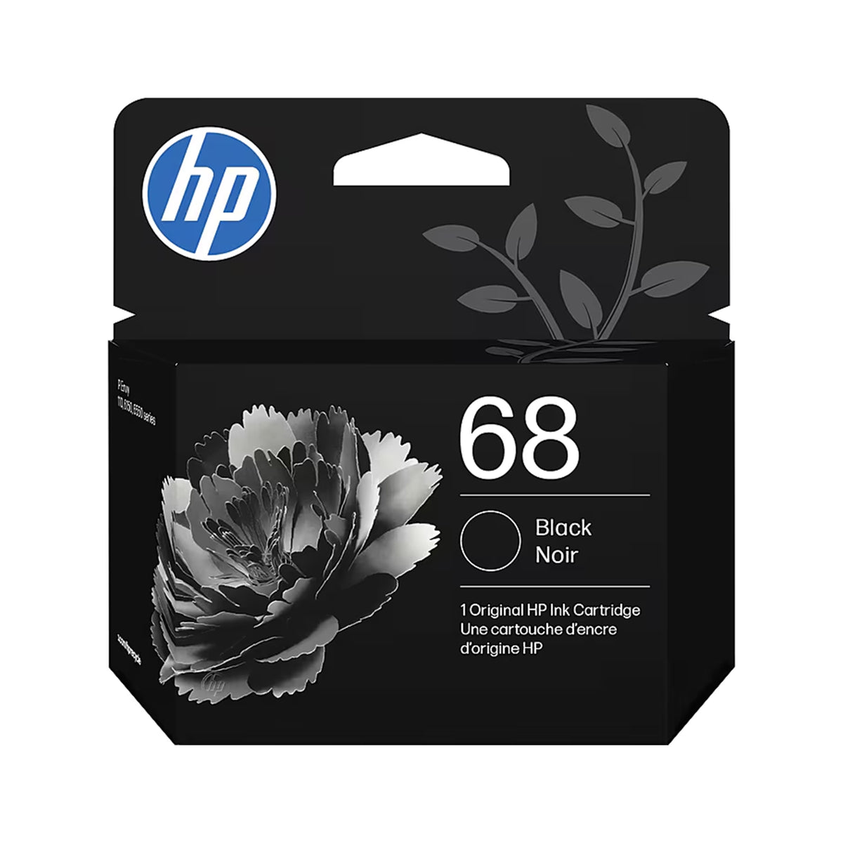 Original HP 68 Black Ink Cartridge - Works with Envy 6100e, 6500e Series | 7FP21TN
