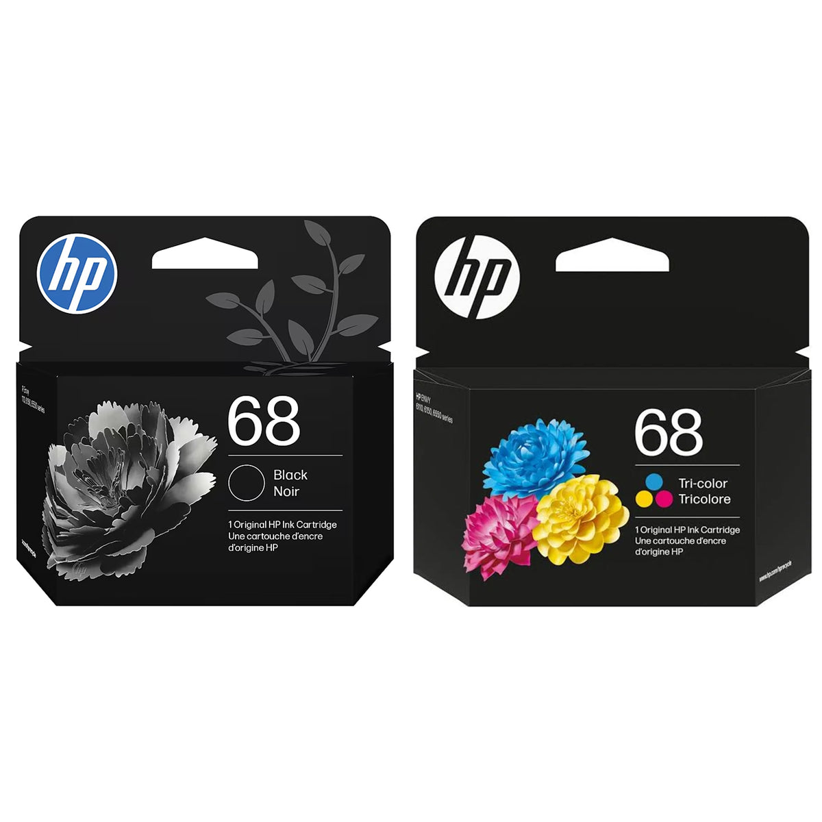 Original HP 68 Ink Cartridges Replace HP Ink 68 68e - Works Envy 6152e, 6155e, 6552e, 6555e, 6558e