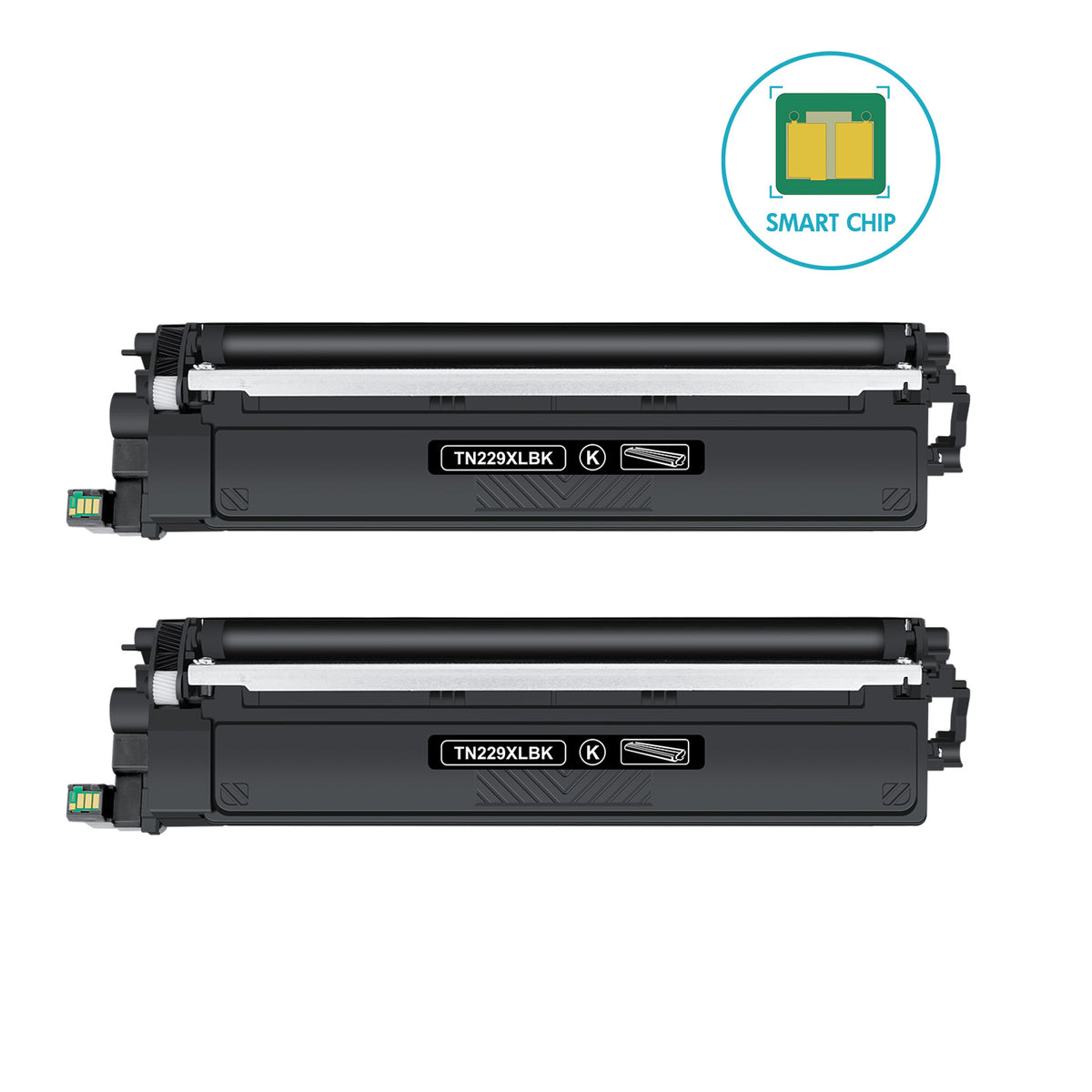 Compatible Brother TN229XL Black Toner Cartridges 2-Pack for MFC-L3780CDW - With Chip