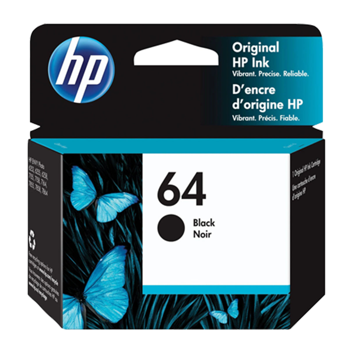 Original HP 64 Black Ink Cartridge - Standard Yield - N9J90AN