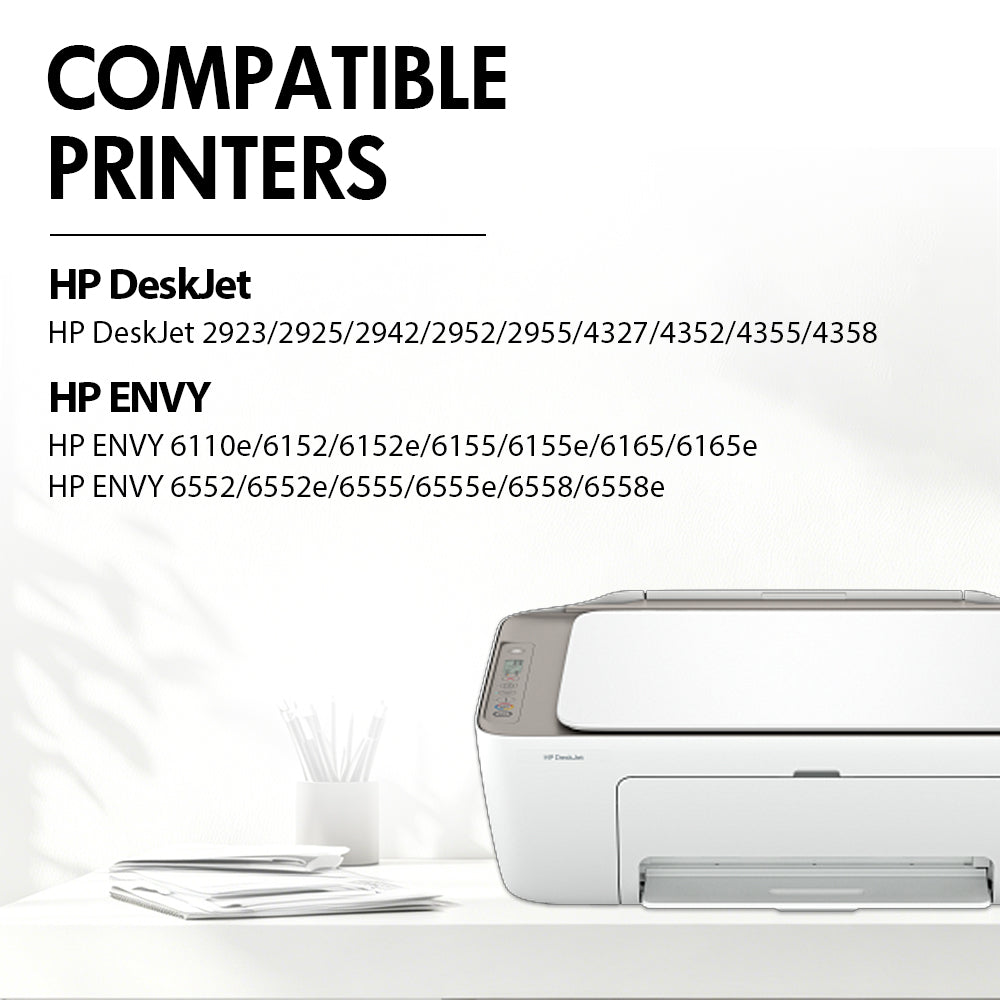 Original HP 68 Black Ink Cartridge - Works with Envy 6100e, 6500e Series | 7FP21TN