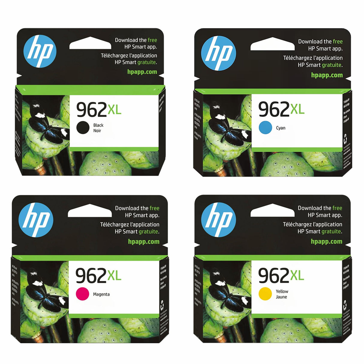 Original HP 962XL Ink Cartridge Combo Pack of 4 - High Yield