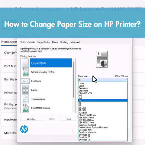 How to Change Paper Size on HP Printer?||