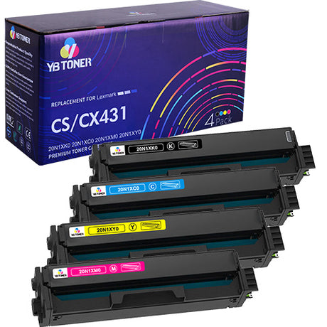Lexmark 2N1XK, 2N1XC, 2N1XM, 2N1XY Toner Set