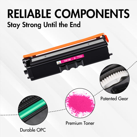 Brother TN815M Magenta Toner Cartridge Replacement - With Chip