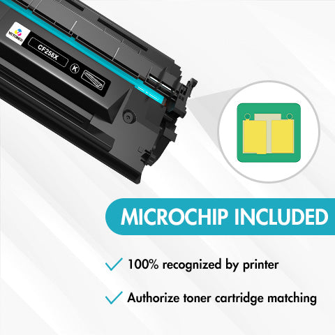 CF258X - Compatible HP 58X Black LaserJet Toner Cartridges 10-Pack (With Chip)