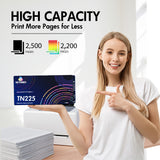 Compatible Brother TN225 Toner Cartridge Set of 4 - High Yield