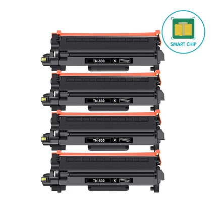 Brother MFC-L2900DW compatible TN830 toner cartridges 4 pack