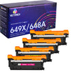 hp 649x 648a toner cartridge set 4-pack