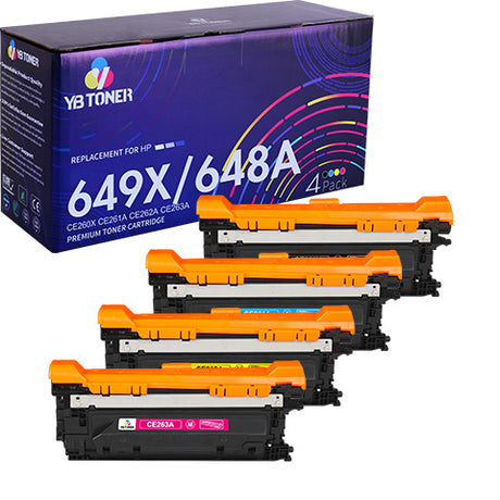 hp 649x 648a toner cartridge set 4-pack