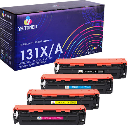 hp 131a 131x toner cartridge set 4-pack