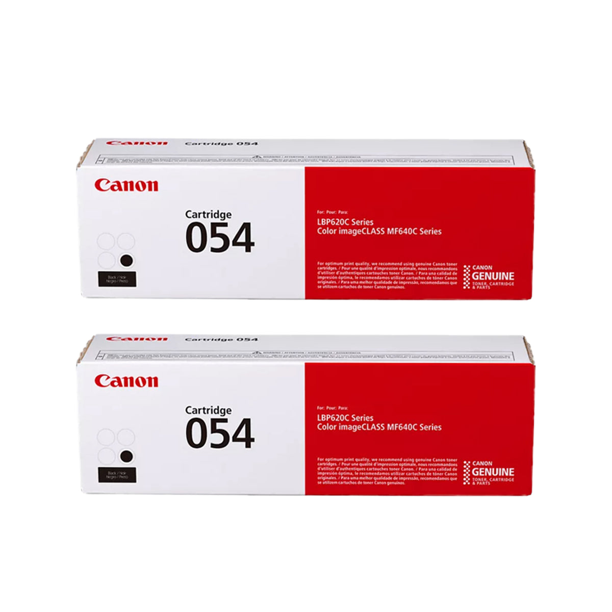 Original Canon 054 and 054H Black Toner Cartridges – Standard and High Yield