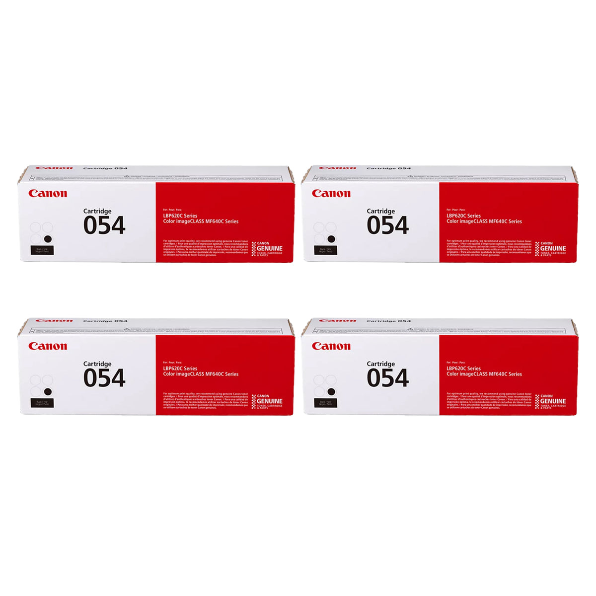 Original Canon 054 and 054H Black Toner Cartridges – Standard and High Yield