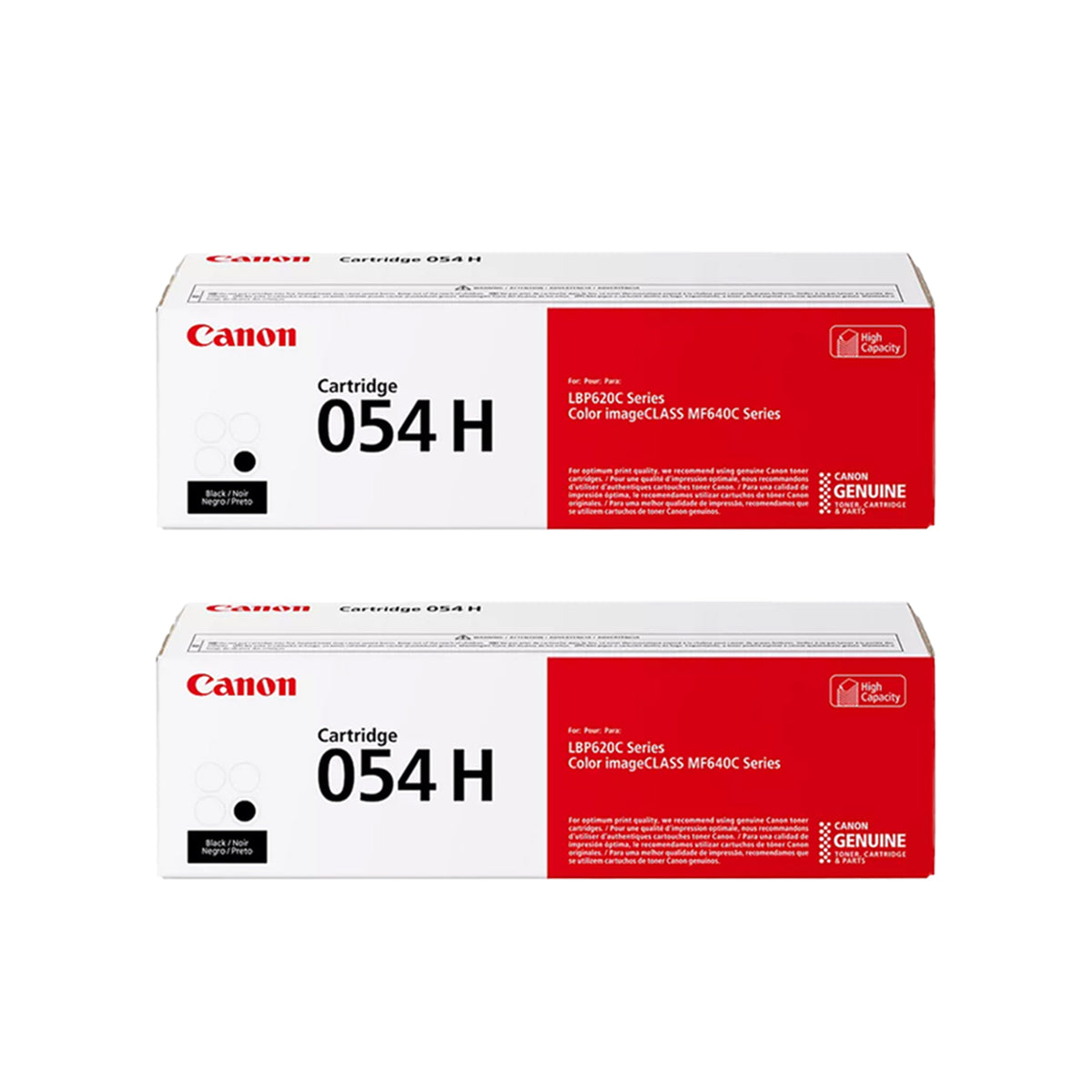 Original Canon 054 and 054H Black Toner Cartridges – Standard and High Yield