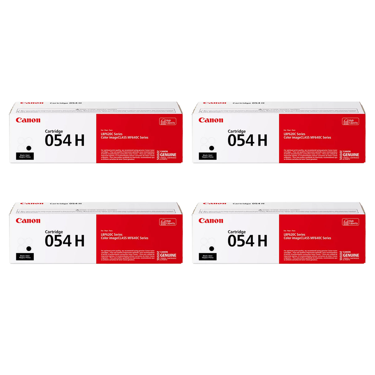 Original Canon 054 and 054H Black Toner Cartridges – Standard and High Yield