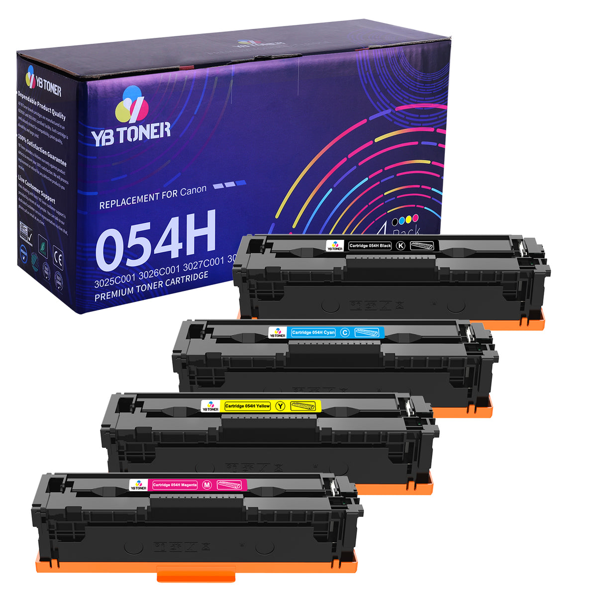 Compatible Canon 054H Toner Set - CYMK - High Capacity